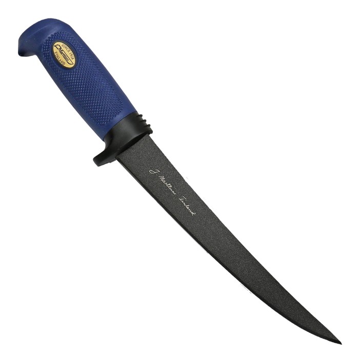 MARTTIINI Oy Filleting Knife "Martef Filleting Knife 15" Handle blue Leather sheath